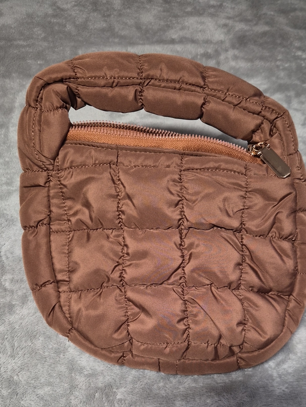 Quilted Brown Padded Handbag - Stylish Women’s Tote